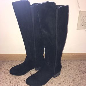 Tall suede boots